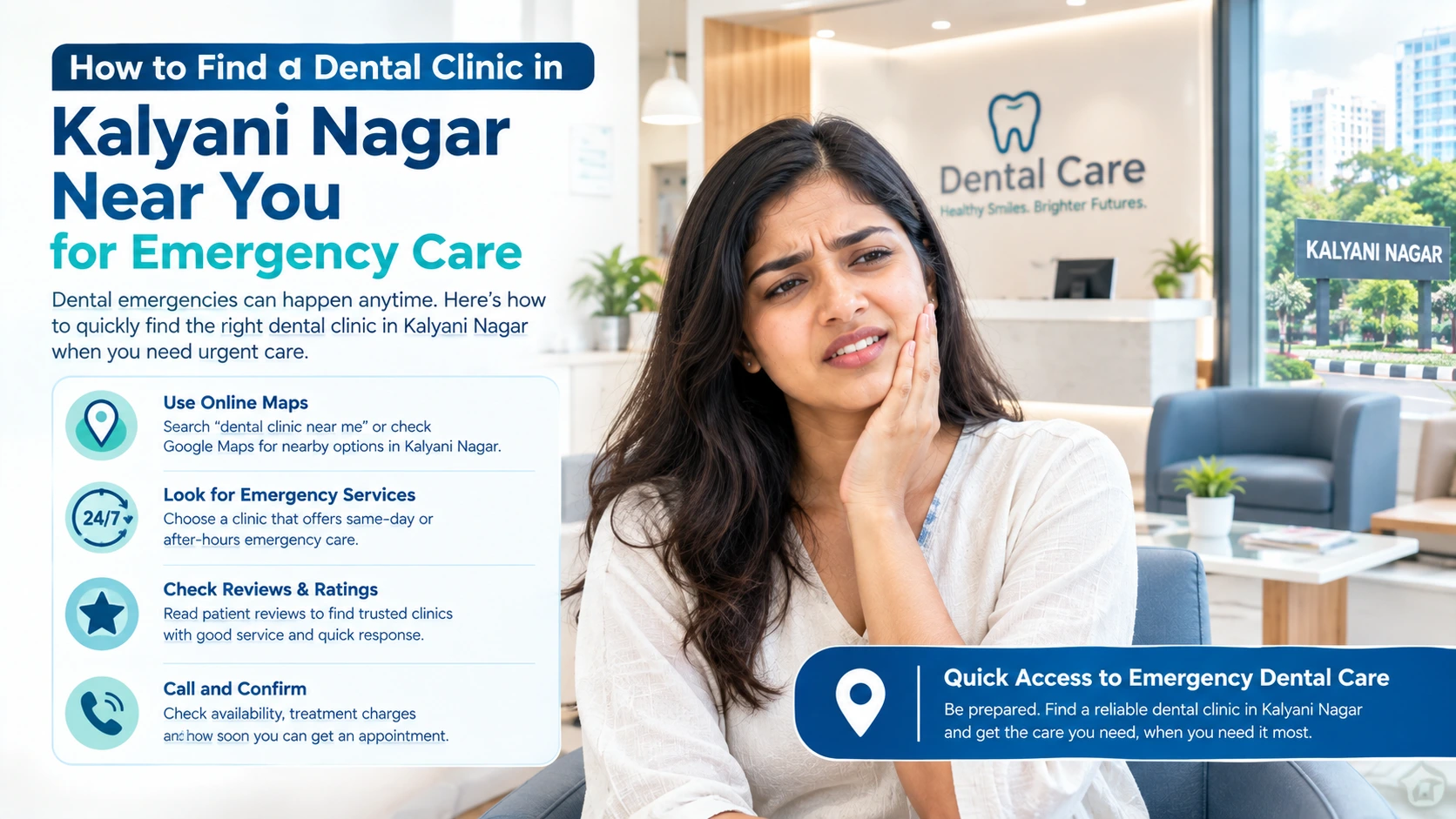 Dentist examining a patient with severe tooth pain during an emergency dental care appointment.